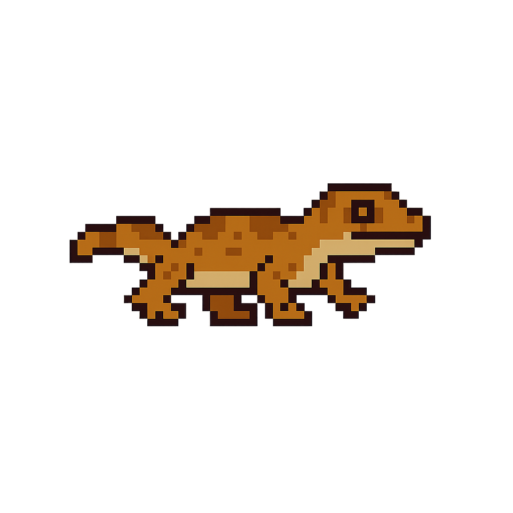 Walking Pixel Gecko
